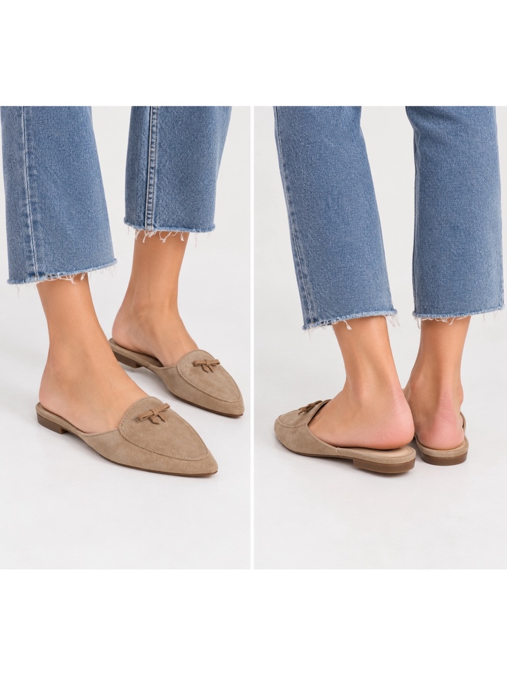 TODS suede leather mules NEW